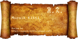 Muzsik Kitti névjegykártya