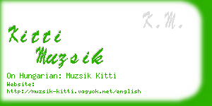 kitti muzsik business card